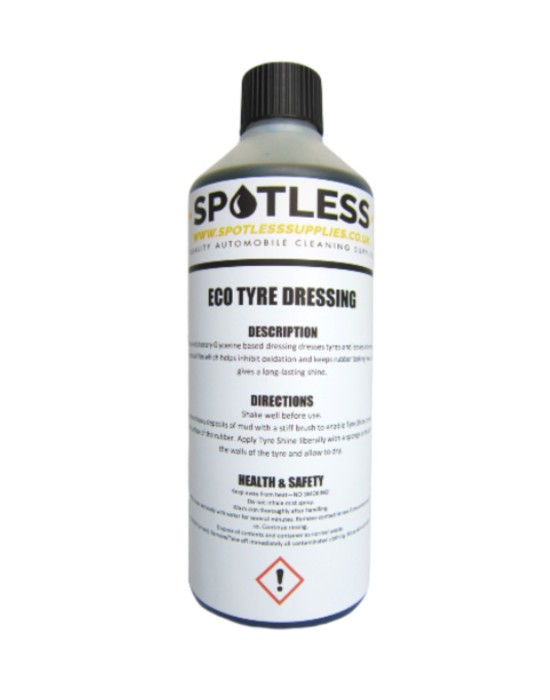 thumbnail image 2 of Spotless Cleaning Supplies – 2x 500ml Car Tyre Dressing + 2 Detailing Brushes – Deep Shine Eco 2 of 5
